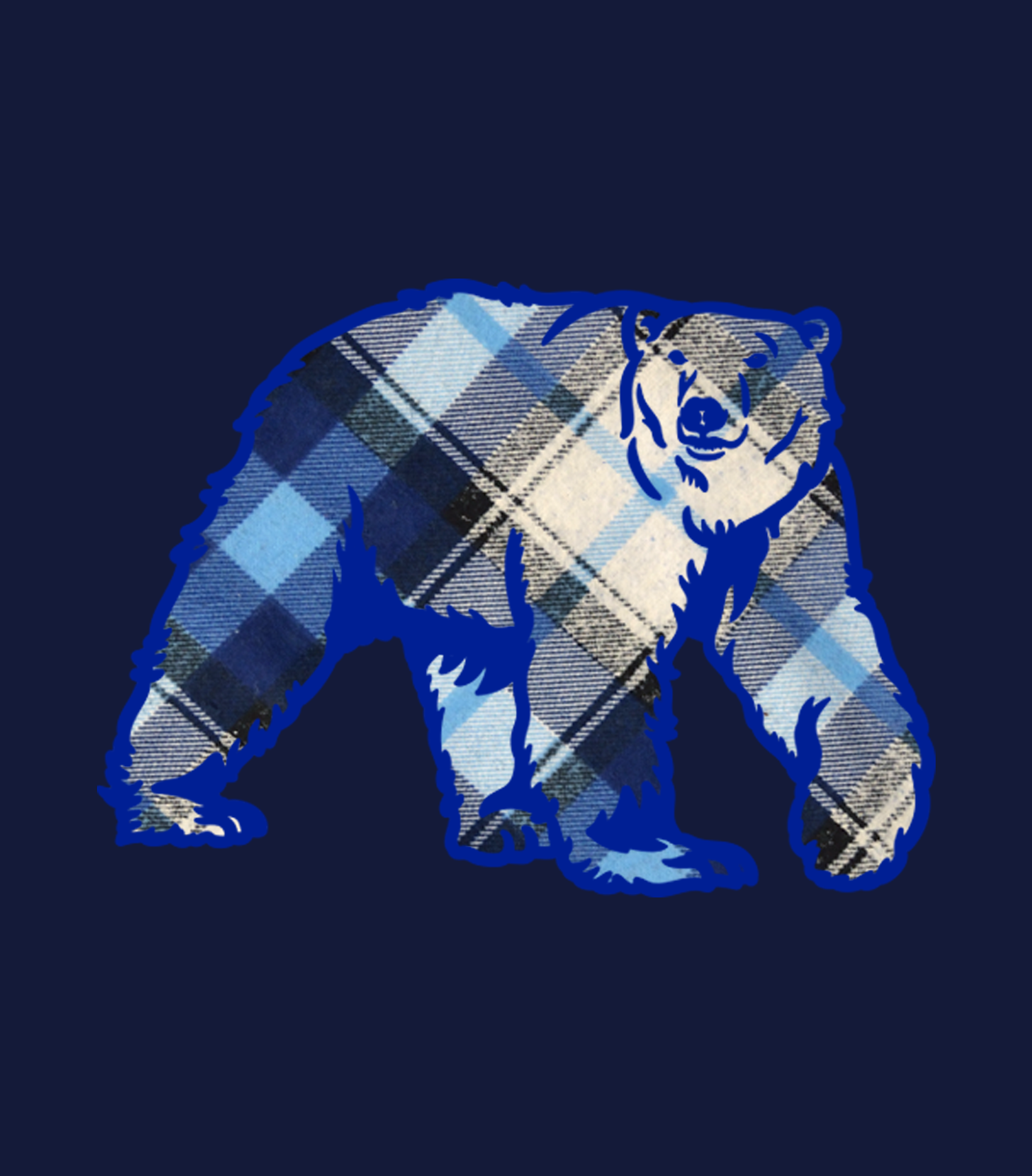 Actual Plaid  Polar Bear T-Shirt
